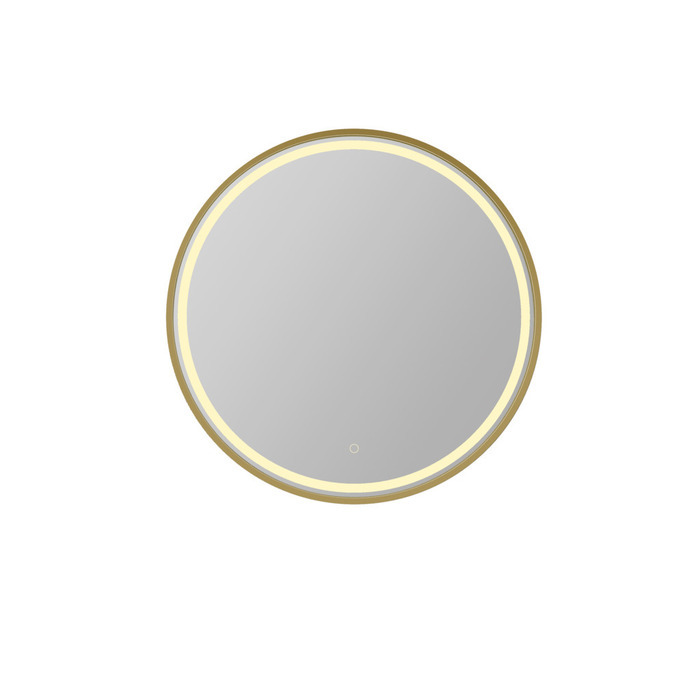 Spejl LED Hasle messingfinish Ø80 cm